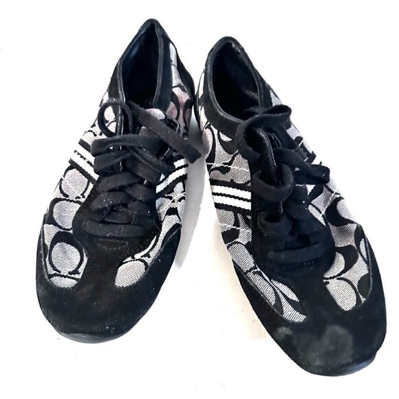 Coach Sneakers Size 8 EUC Logo Classic Monogram - Picture 8 of 8